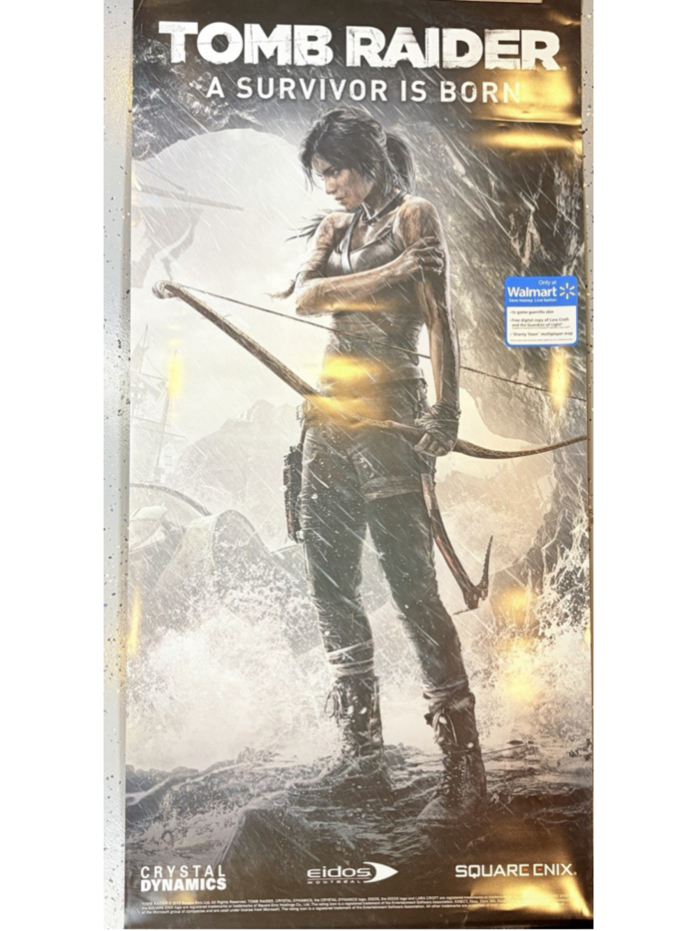 Tomb Raider 2013 Retail Promo Poster 28x58 Lara Croft Square Enix PVC